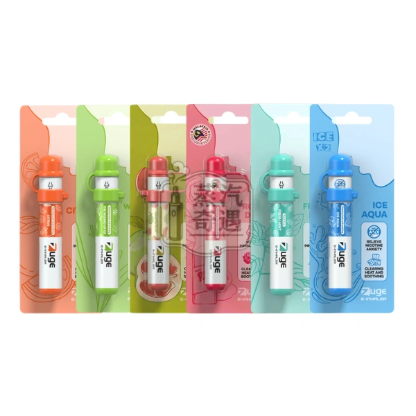 越南ZUGE E-inhaler草本電子鼻通-深海冰泉_玫瑰露_西柚_新鮮薄荷_綠野仙蹤_柑橘6款香味